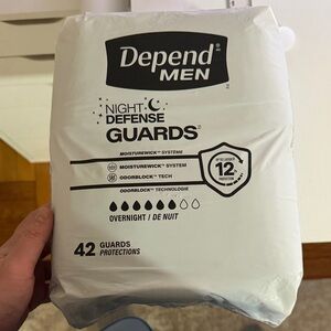 Depend Men Night Defense Guards - White